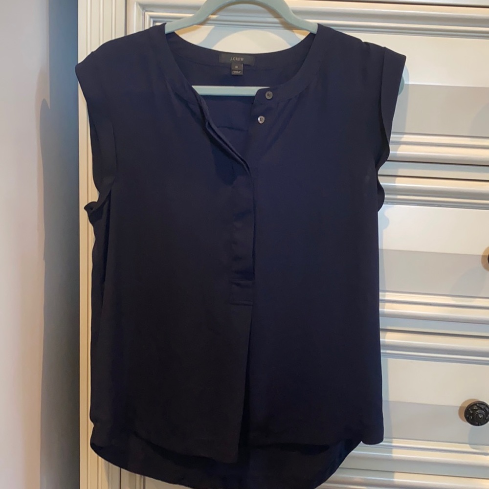 J. Crew button down navy tank